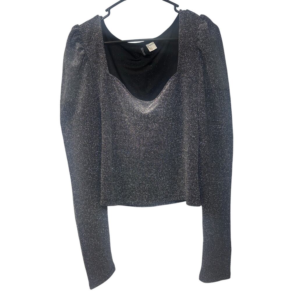 H&M Divided Shimmery Glitter Top Size XL